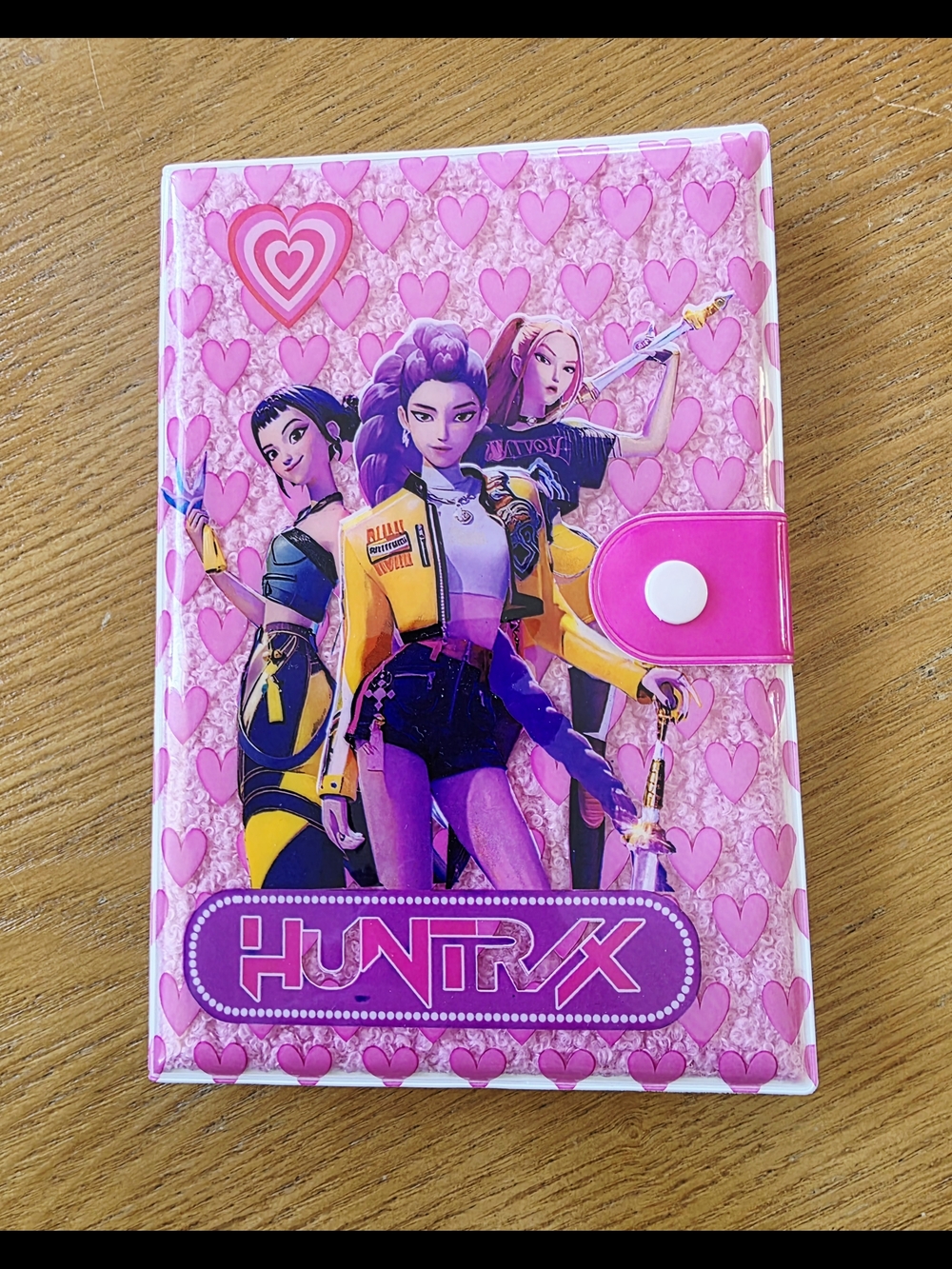 KPop Demon Hunters Huntrix Girls Button Close Soft Cover Notebook